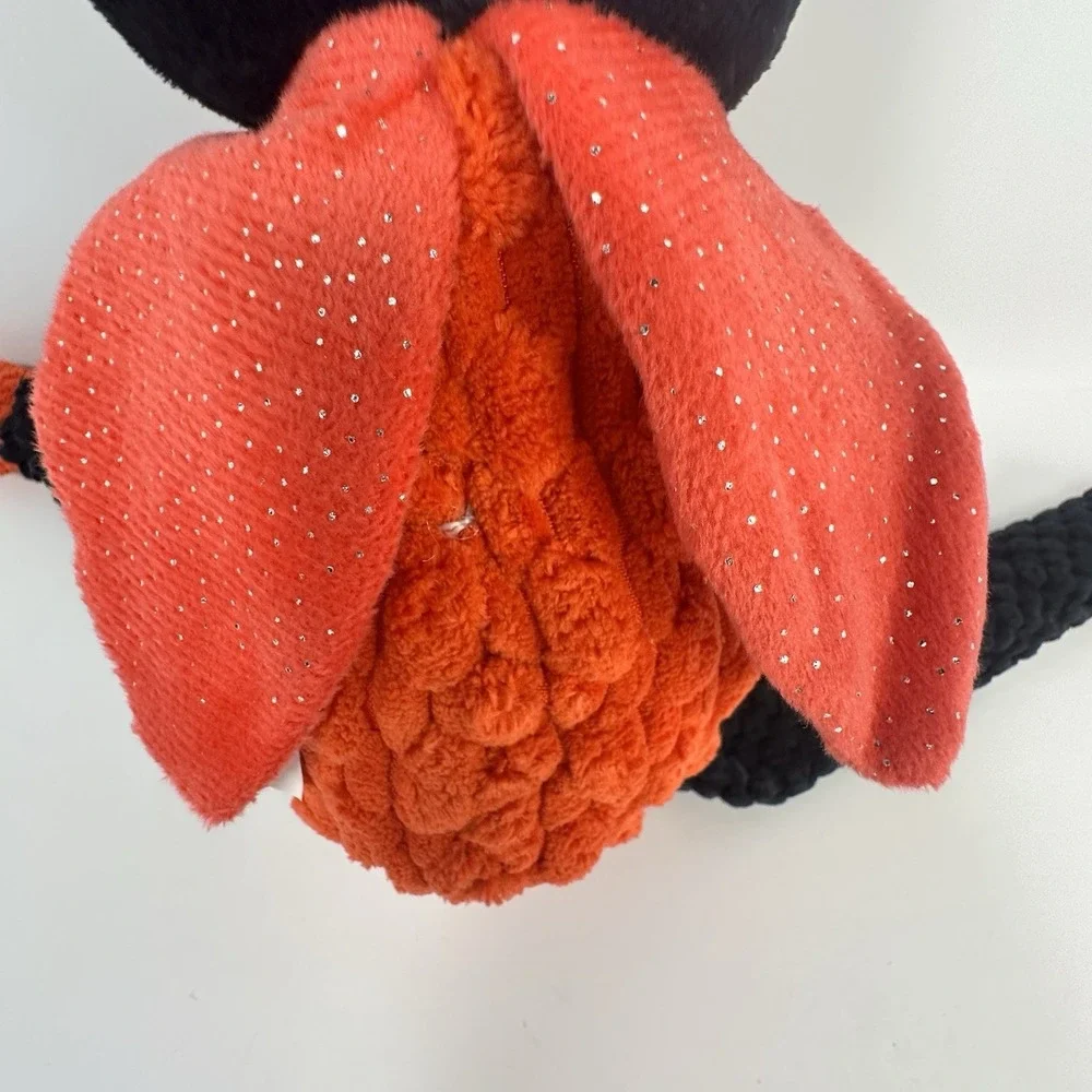 Ladybug Dog Toy Plush Squeaky Pet Toy Red Black Long Legs Cute Bug